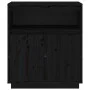 Aparador de madera maciza de pino negro 70x34x80 cm de vidaXL, Aparadores - Ref: Foro24-814388, Precio: 77,92 €, Descuento: %
