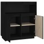 Solid black pine wood sideboard 70x34x80 cm by vidaXL, Sideboards - Ref: Foro24-814388, Price: 77,92 €, Discount: %