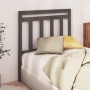 Cabecero de cama madera maciza de pino gris 81x4x100 cm de vidaXL, Cabeceros y pies de cama - Ref: Foro24-814071, Precio: 33,...
