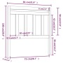 Cabecero de cama madera maciza de pino gris 81x4x100 cm de vidaXL, Cabeceros y pies de cama - Ref: Foro24-814071, Precio: 33,...