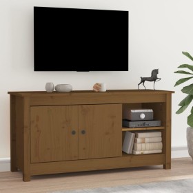 Mueble de TV madera maciza de pino marrón miel 103x36,5x52 cm de vidaXL, Muebles TV - Ref: Foro24-814592, Precio: 100,16 €, D...