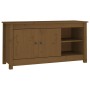 Mueble de TV madera maciza de pino marrón miel 103x36,5x52 cm de vidaXL, Muebles TV - Ref: Foro24-814592, Precio: 100,16 €, D...