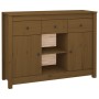 Aparador de madera maciza de pino marrón miel 100x35x74,5 cm de vidaXL, Aparadores - Ref: Foro24-814552, Precio: 109,37 €, De...