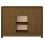 Aparador de madera maciza de pino marrón miel 100x35x74,5 cm de vidaXL, Aparadores - Ref: Foro24-814552, Precio: 109,37 €, De...