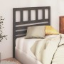 Cabecero de cama madera maciza de pino gris 81x4x100 cm de vidaXL, Cabeceros y pies de cama - Ref: Foro24-814121, Precio: 42,...