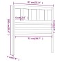 Cabecero de cama madera maciza de pino gris 81x4x100 cm de vidaXL, Cabeceros y pies de cama - Ref: Foro24-814121, Precio: 42,...