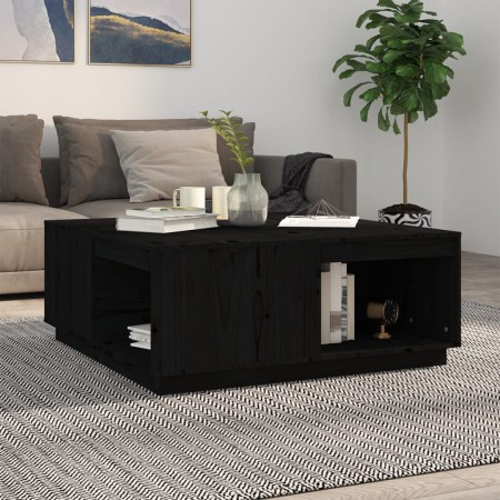 Mesa de centro madera maciza de pino negro 100x101x40,5 cm de vidaXL, Mesas de centro - Ref: Foro24-814523, Precio: 208,80 €,...