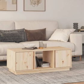 Mesa de centro de madera maciza de pino 110x50x40 cm de vidaXL, Mesas de centro - Ref: Foro24-814424, Precio: 76,11 €, Descue...