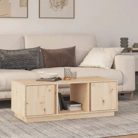 Mesa de centro de madera maciza de pino 110x50x40 cm de vidaXL, Mesas de centro - Ref: Foro24-814424, Precio: 75,13 €, Descue...