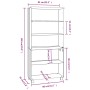 Aparador HAMAR madera de pino maciza marrón miel de vidaXL, Aparadores - Ref: Foro24-3100938, Precio: 161,80 €, Descuento: %