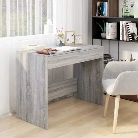 Escritorio de madera de ingeniería gris Sonoma 101x50x76,5 cm de vidaXL, Escritorios - Ref: Foro24-812997, Precio: 82,66 €, D...