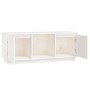 Mueble para TV de madera maciza de pino blanco 110,5x35x44 cm de vidaXL, Muebles TV - Ref: Foro24-814340, Precio: 83,64 €, De...
