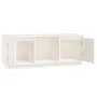 Mueble para TV de madera maciza de pino blanco 110,5x35x44 cm de vidaXL, Muebles TV - Ref: Foro24-814340, Precio: 82,58 €, De...