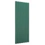 Paneles de tejado 12 unidades acero recubierto verde 100x36 cm de vidaXL, Tejas y baldosas para techo - Ref: Foro24-319142, P...
