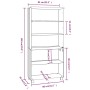 Aparador HAMAR madera de pino maciza gris oscuro de vidaXL, Aparadores - Ref: Foro24-3100940, Precio: 135,19 €, Descuento: %