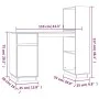 Escritorio de madera maciza de pino 110x53x117 cm de vidaXL, Escritorios - Ref: Foro24-814509, Precio: 153,66 €, Descuento: %