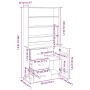 Aparador HAMAR madera de pino maciza marrón miel de vidaXL, Aparadores - Ref: Foro24-3100922, Precio: 242,68 €, Descuento: %