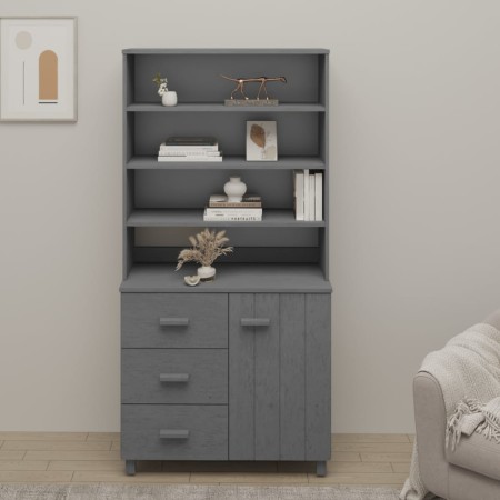 Aparador HAMAR madera de pino maciza gris oscuro de vidaXL, Aparadores - Ref: Foro24-3100924, Precio: 259,34 €, Descuento: %