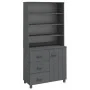 HAMAR solid pine wood sideboard in dark gray by vidaXL, Sideboards - Ref: Foro24-3100924, Price: 254,51 €, Discount: %