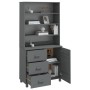 Aparador HAMAR madera de pino maciza gris oscuro de vidaXL, Aparadores - Ref: Foro24-3100924, Precio: 259,34 €, Descuento: %