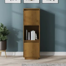 Aparador alto de madera maciza de pino marrón miel 38x35x117 cm de vidaXL, Aparadores - Ref: Foro24-814362, Precio: 61,21 €, ...