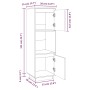 Aparador alto de madera maciza de pino marrón miel 38x35x117 cm de vidaXL, Aparadores - Ref: Foro24-814362, Precio: 61,83 €, ...