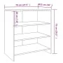 Aparador de madera de ingeniería gris Sonoma 70x40,5x75 cm de vidaXL, Aparadores - Ref: Foro24-813009, Precio: 52,86 €, Descu...