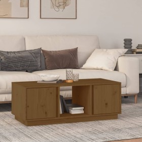 Mesa de centro madera maciza de pino marrón miel 110x50x40 cm de vidaXL, Mesas de centro - Ref: Foro24-814427, Precio: 89,02 ...