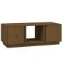 Solid pine wood honey brown coffee table 110x50x40 cm by vidaXL, Coffee table - Ref: Foro24-814427, Price: 88,21 €, Discount: %