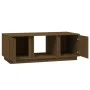 Solid pine wood honey brown coffee table 110x50x40 cm by vidaXL, Coffee table - Ref: Foro24-814427, Price: 88,21 €, Discount: %
