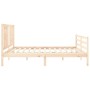 Estructura de cama con cabecero madera maciza 200x200 cm de vidaXL, Camas y somieres - Ref: Foro24-3194591, Precio: 146,10 €,...