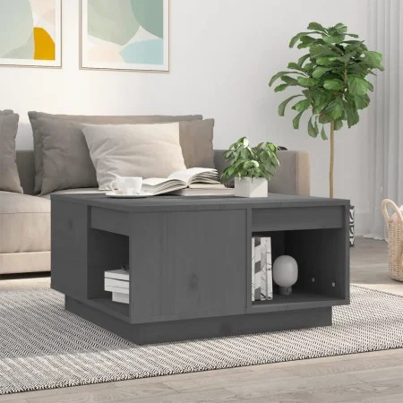 Solid gray pine wood coffee table 60x61x32.5 cm by vidaXL, Coffee table - Ref: Foro24-814531, Price: 82,16 €, Discount: %