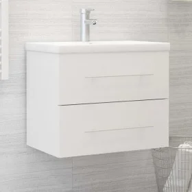 Mueble con lavabo madera de ingeniería blanco de vidaXL, Tocadores de baño - Ref: Foro24-3099041, Precio: 171,53 €, Descuento: %