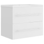 Mueble con lavabo madera de ingeniería blanco de vidaXL, Tocadores de baño - Ref: Foro24-3099041, Precio: 174,03 €, Descuento: %