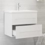 Mueble con lavabo madera de ingeniería blanco de vidaXL, Tocadores de baño - Ref: Foro24-3099041, Precio: 174,03 €, Descuento: %