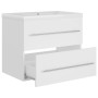 Mueble con lavabo madera de ingeniería blanco de vidaXL, Tocadores de baño - Ref: Foro24-3099041, Precio: 174,03 €, Descuento: %