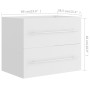 Mueble con lavabo madera de ingeniería blanco de vidaXL, Tocadores de baño - Ref: Foro24-3099041, Precio: 174,03 €, Descuento: %