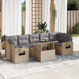 Set de sofás de jardín y cojines 8 piezas ratán sintético beige en Conjuntos de jardín | Comprar online en Foru.es