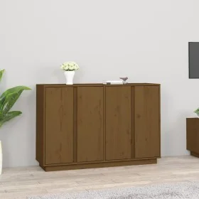 Honey brown solid pine wood sideboard 120x35x80 cm by vidaXL, Sideboards - Ref: Foro24-814497, Price: 151,09 €, Discount: %