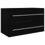 Mueble con lavabo de aglomerado negro de vidaXL, Tocadores de baño - Ref: Foro24-3099051, Precio: 193,33 €, Descuento: %
