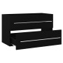 Mueble con lavabo de aglomerado negro de vidaXL, Tocadores de baño - Ref: Foro24-3099051, Precio: 200,92 €, Descuento: %