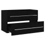 Mueble con lavabo de aglomerado negro de vidaXL, Tocadores de baño - Ref: Foro24-3099051, Precio: 193,33 €, Descuento: %