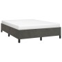 Estructura de cama de terciopelo gris oscuro 140x200 cm de vidaXL, Camas y somieres - Ref: Foro24-347325, Precio: 111,50 €, D...
