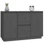 Aparador de madera maciza de pino gris 111x34x75 cm de vidaXL, Aparadores - Ref: Foro24-814311, Precio: 158,69 €, Descuento: %