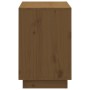 Mueble zapatero de madera maciza pino marrón miel 110x34x52 cm de vidaXL, Zapateros y organizadores de calzado - Ref: Foro24-...