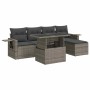Set de muebles de jardín 6 pzas y cojines ratán sintético gris en Conjuntos de jardín | Comprar online en Foru.es