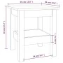 Solid gray pine wood coffee table 35x35x40 cm by vidaXL, Coffee table - Ref: Foro24-814261, Price: 37,23 €, Discount: %