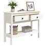 Mesa consola de madera maciza de pino blanco 100x35x75 cm de vidaXL, Mesas auxiliares - Ref: Foro24-814625, Precio: 111,31 €,...