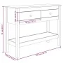 Mesa consola de madera maciza de pino blanco 100x35x75 cm de vidaXL, Mesas auxiliares - Ref: Foro24-814625, Precio: 111,31 €,...