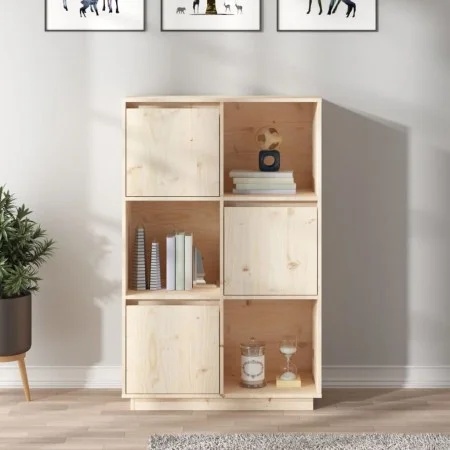 Aparador alto de madera maciza de pino 74x35x117 cm de vidaXL, Aparadores - Ref: Foro24-814364, Precio: 106,25 €, Descuento: %